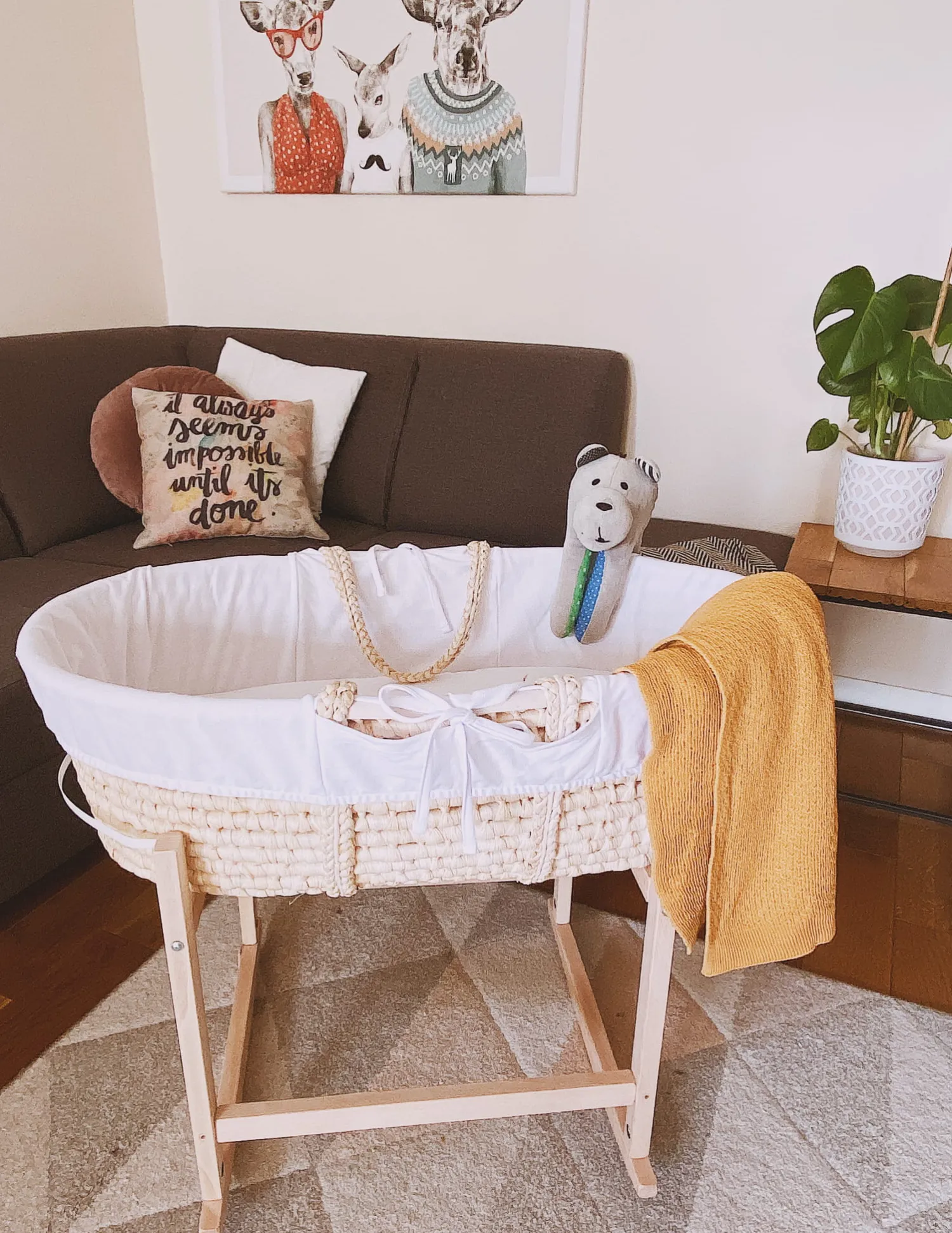 Kosze Mojżesza I Kołyski|Kosze Mojżesza I Kołyski | AhojBaby KOŁYSKA do kosza Mojżesza ROCKINGBABY - Naturalna