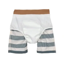 Kąpielówki - Stripes, milky - blue