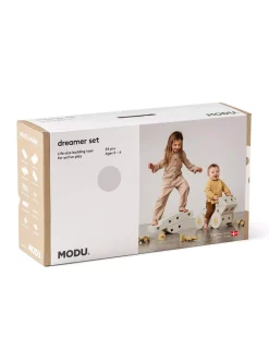 12M+|3 Lata + | MODU Kreatywne klocki rozwijające motorykę dużą, Dreamer kit 12 in 1 - Sand Grey, Honey Yellow
