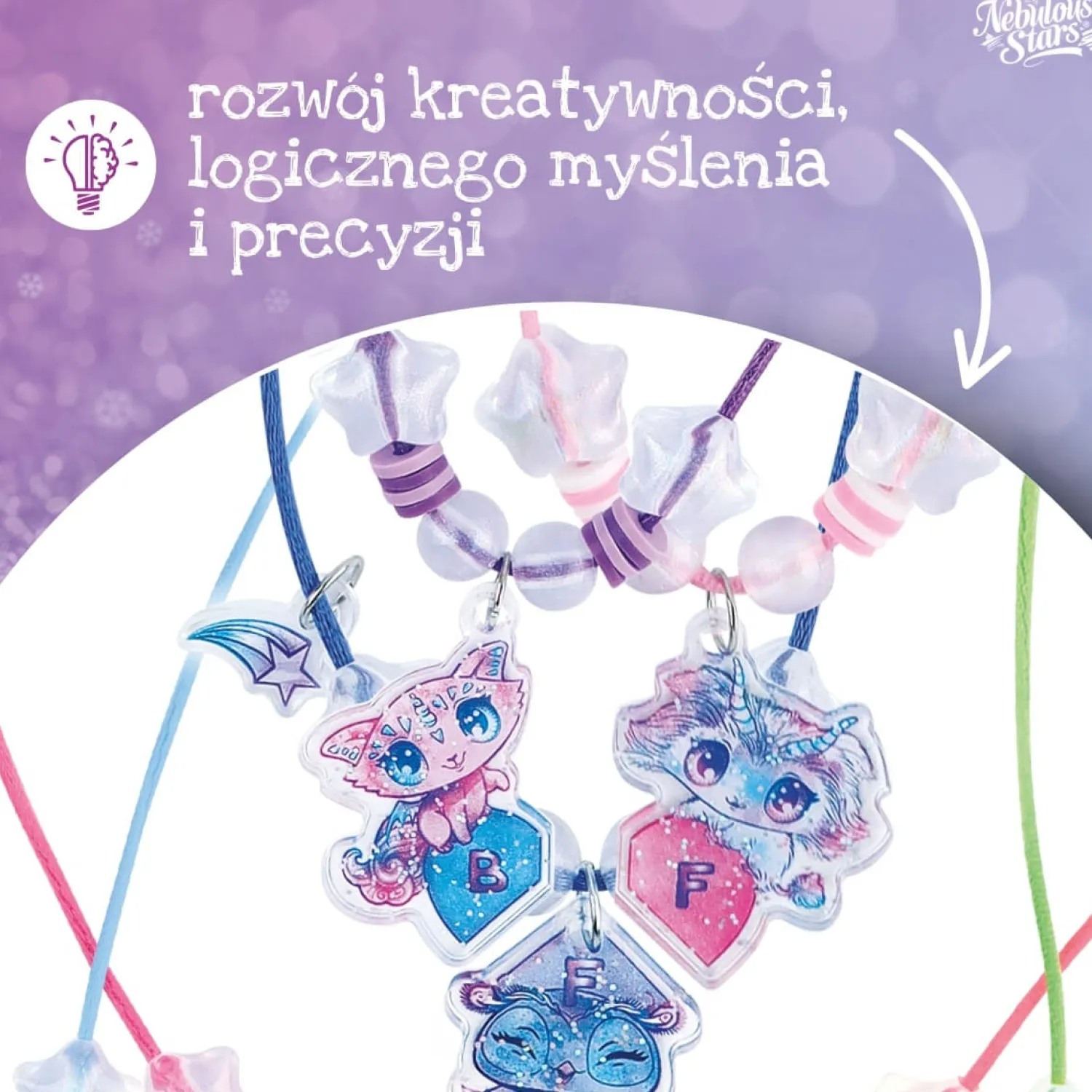 7 Lat+|Biżuteria | Nebulous Stars Kreatywny zestaw do tworzenia naszyjników przyjaźni 7+