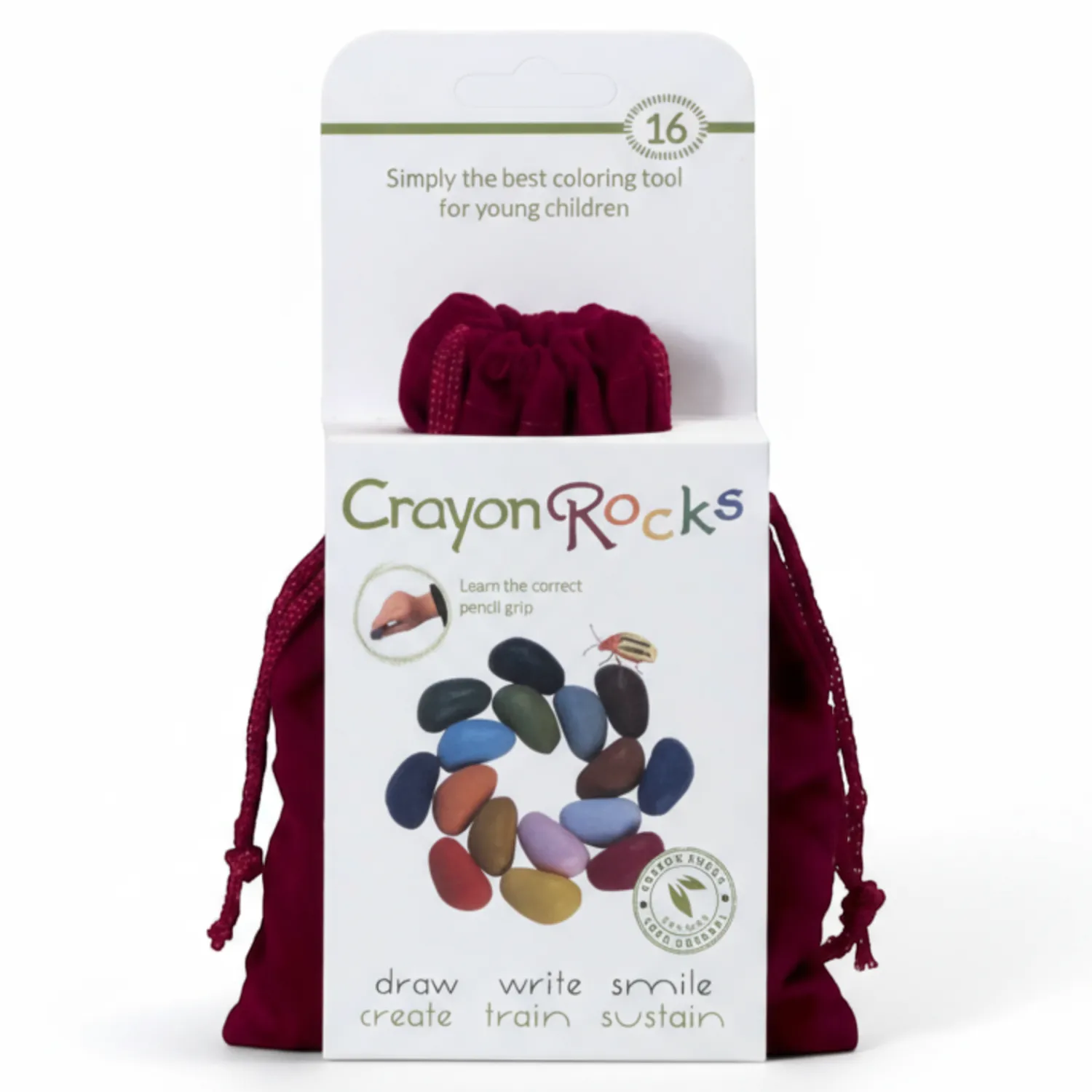 Artykuły Plastyczne | Crayon Rocks Kredki w aksamitnym woreczku - 16 kolorów