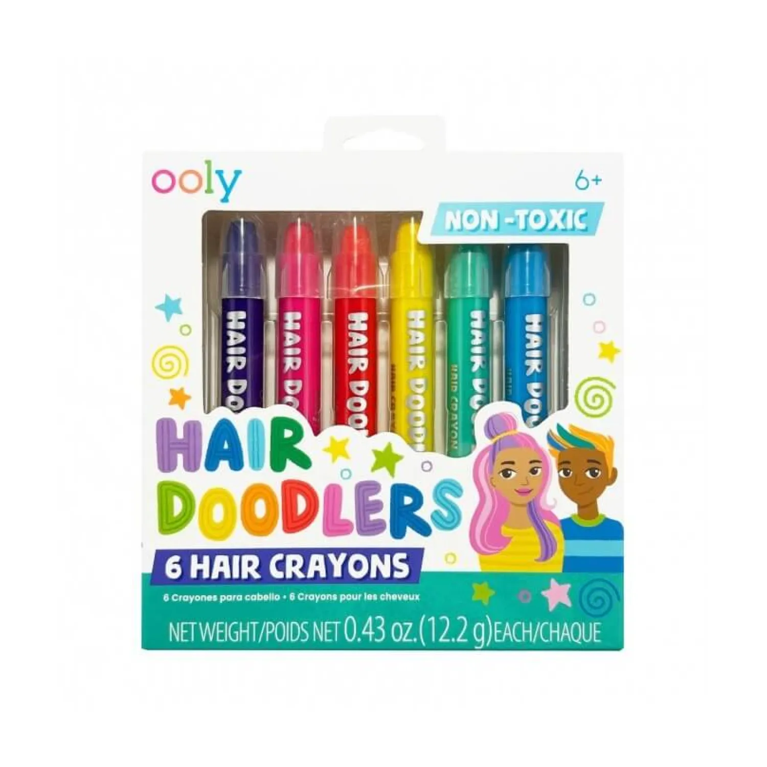 8 Lat+|Kostiumy I Akcesoria | Snails Kredki do włosów Hair Doodlers, 6 szt.