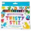 8 Lat+|7 Lat+ | Ooly Kredki olejne wykręcane pastele 12 szt. Twisty Stix