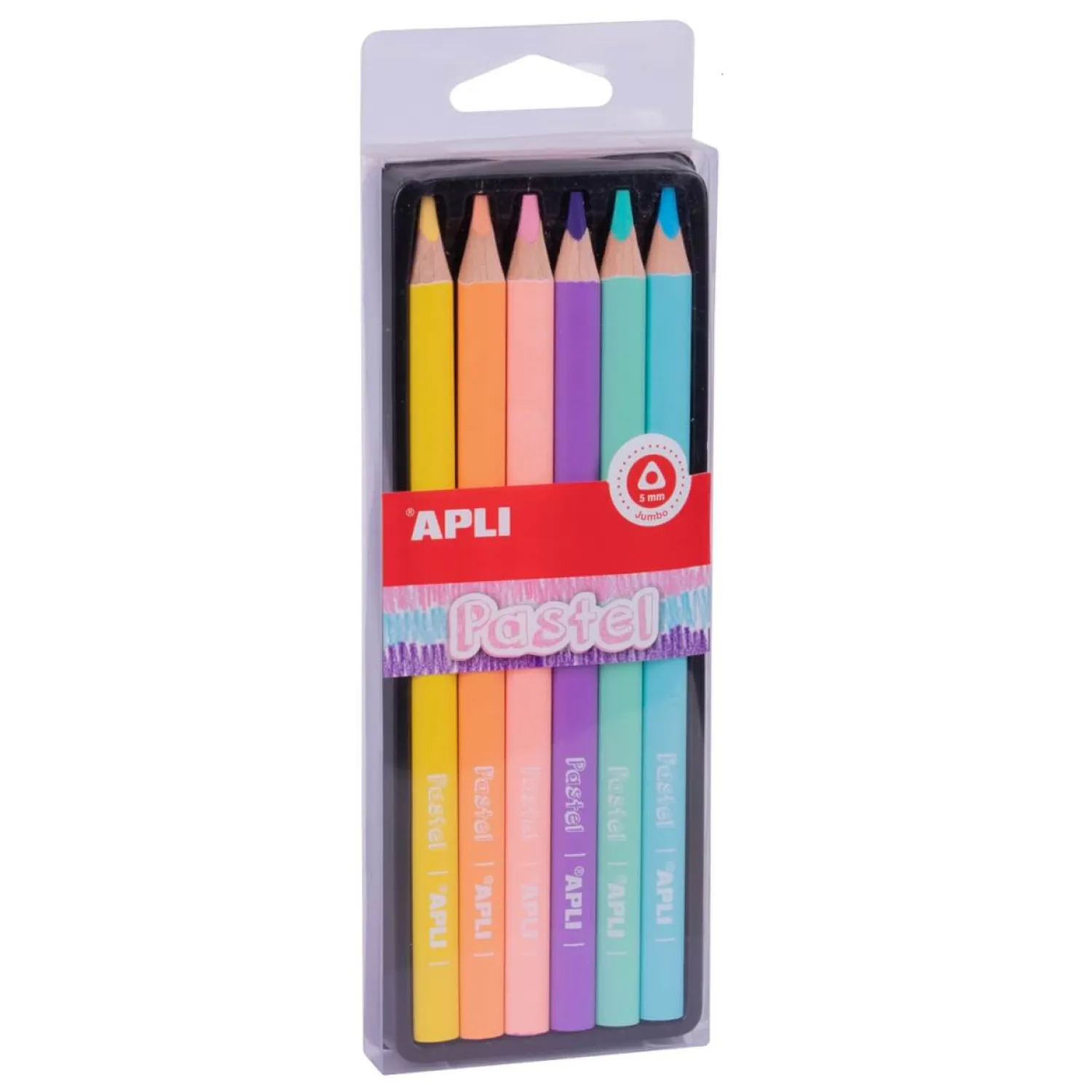 6 Lat+|3 Lata + | Apli Kids Kredki ołówkowe Jumbo - pastel