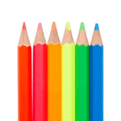 8 Lat+|7 Lat+ | Ooly Kredki Ołówkowe Neonowe Grube - Jumbo Brights