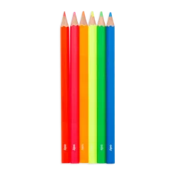 8 Lat+|7 Lat+ | Ooly Kredki Ołówkowe Neonowe Grube - Jumbo Brights