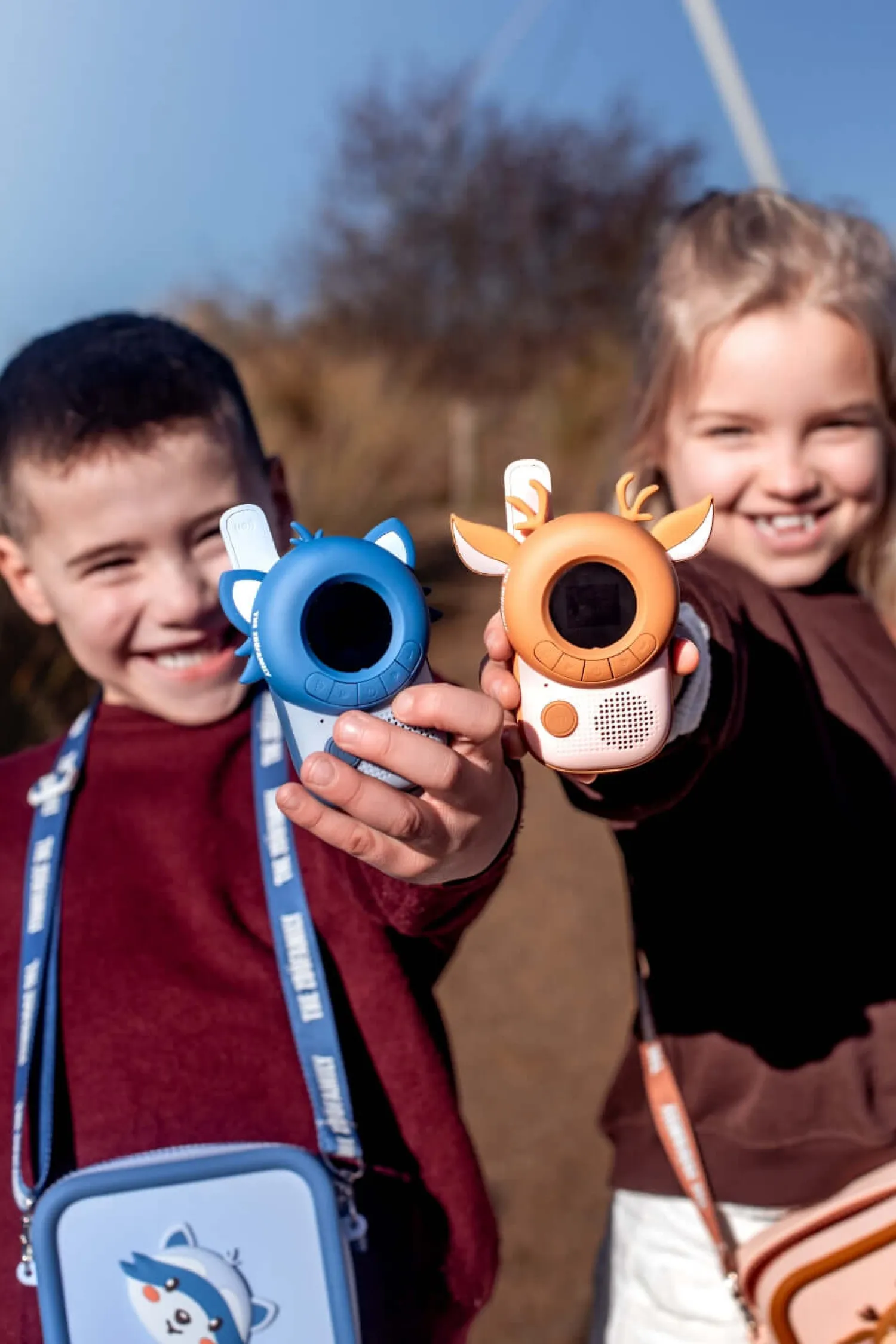 Idealne W Podróży|6 Lat+ | The Zoofamily Krótkofalówki dla dzieci Zoo Walkie Talkie - Raccoon, Deer