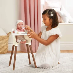6 Lat+|3 Lata + | LullaBaby Krzesełko do karmienia lalki niemowlaka, z akcesoriami