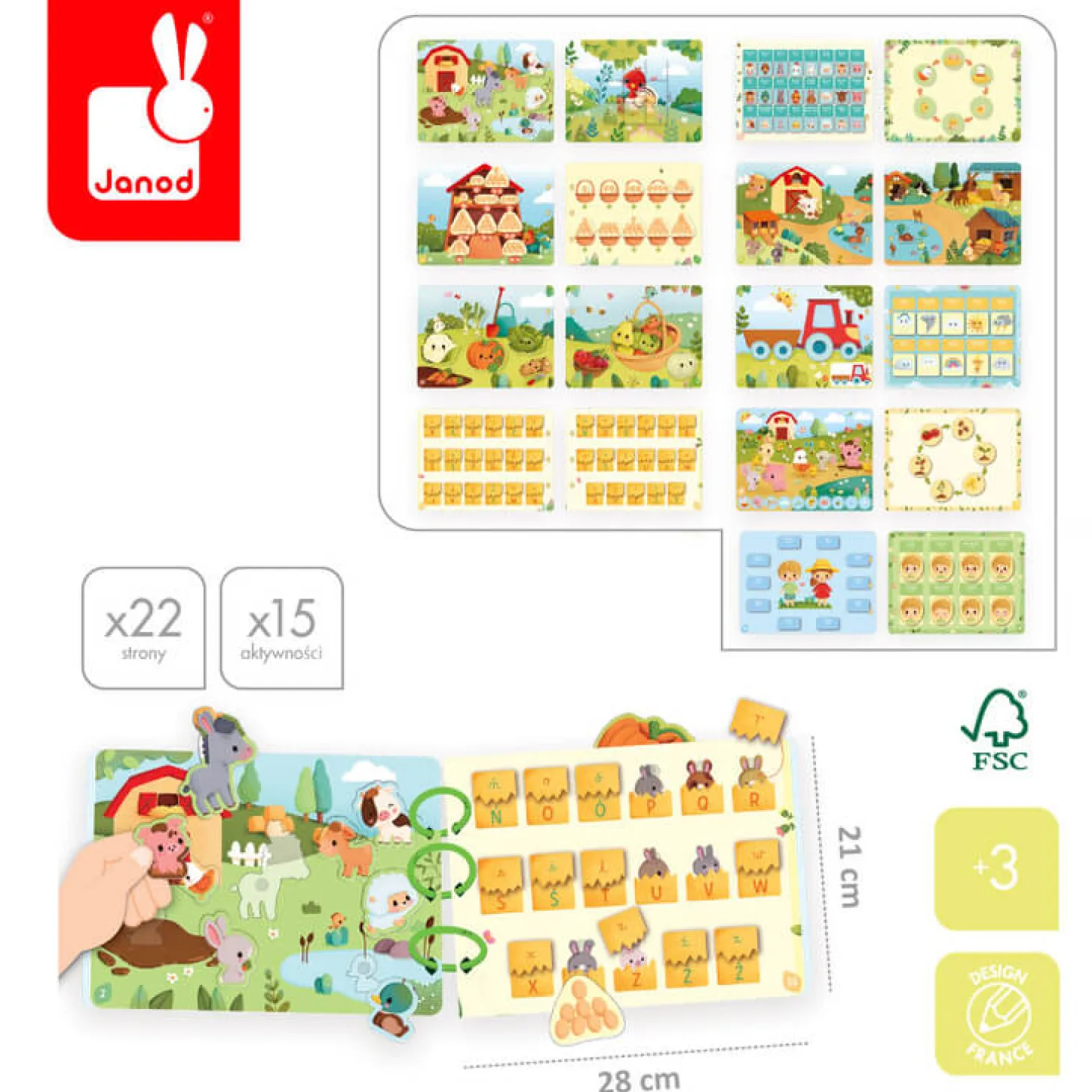 Książeczka z zadaniami Busy Book Farma 3+