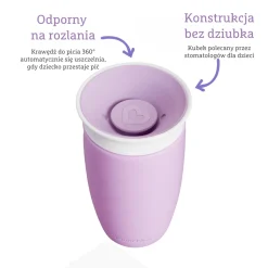 Naczynia Dla Dzieci | Munchkin Kubek Miracle 360°, 296ml - fioletowy