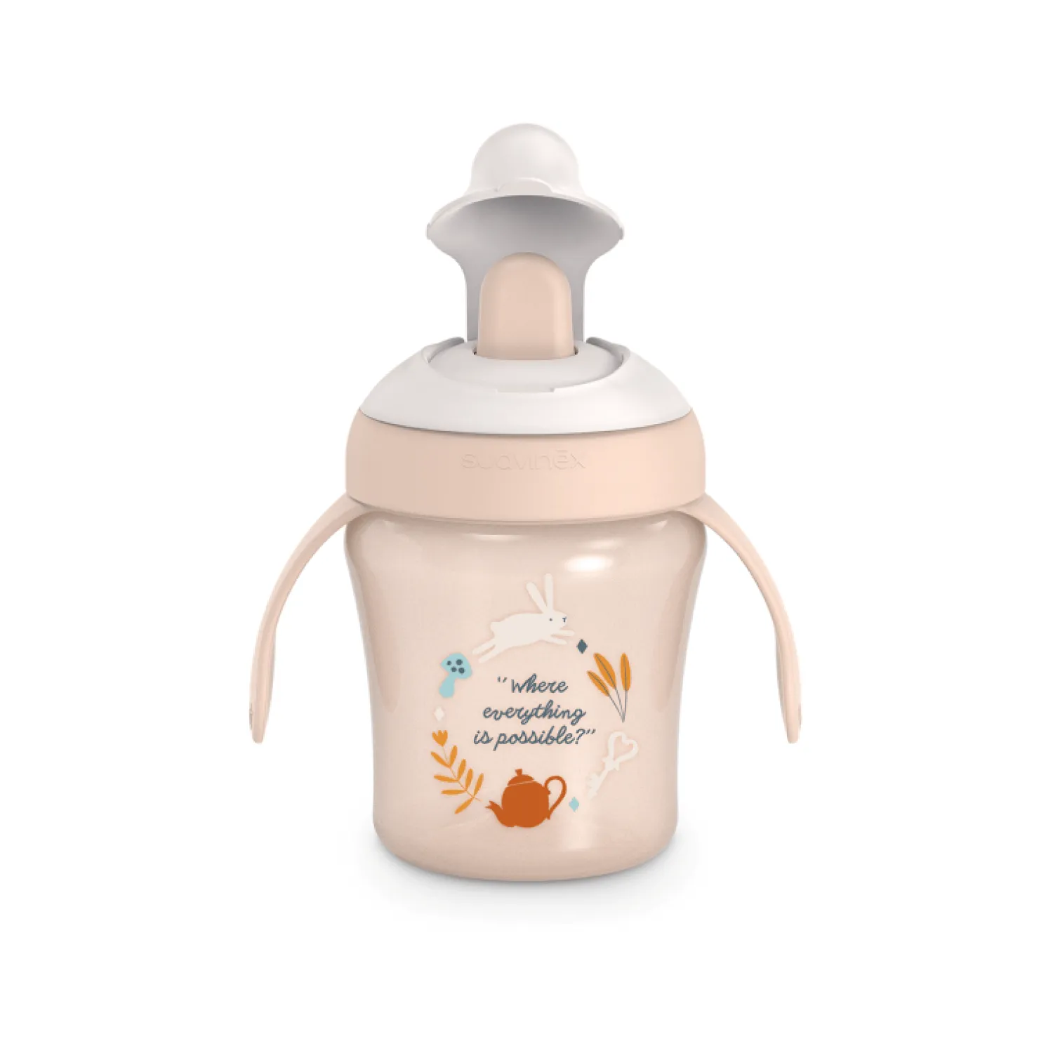 Naczynia Dla Dzieci | Suavinex Kubek niekapek do nauki picia Wonderland 200 ml - różowy