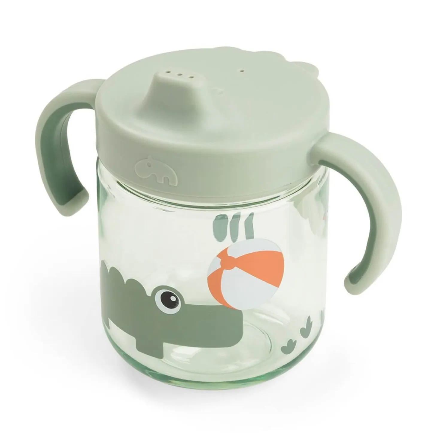 Kubek niekapek z uchwytami Playground Green, 260ml