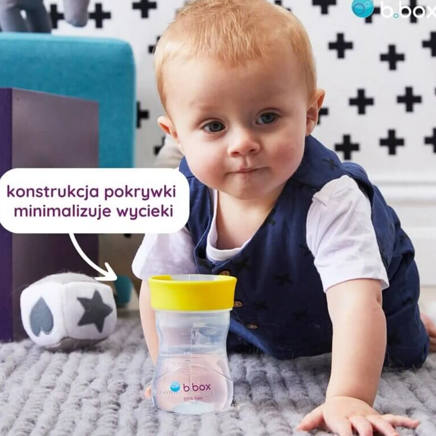 Bidony I Butelki | b.box Kubek treningowy 240ml, Szałwiowy