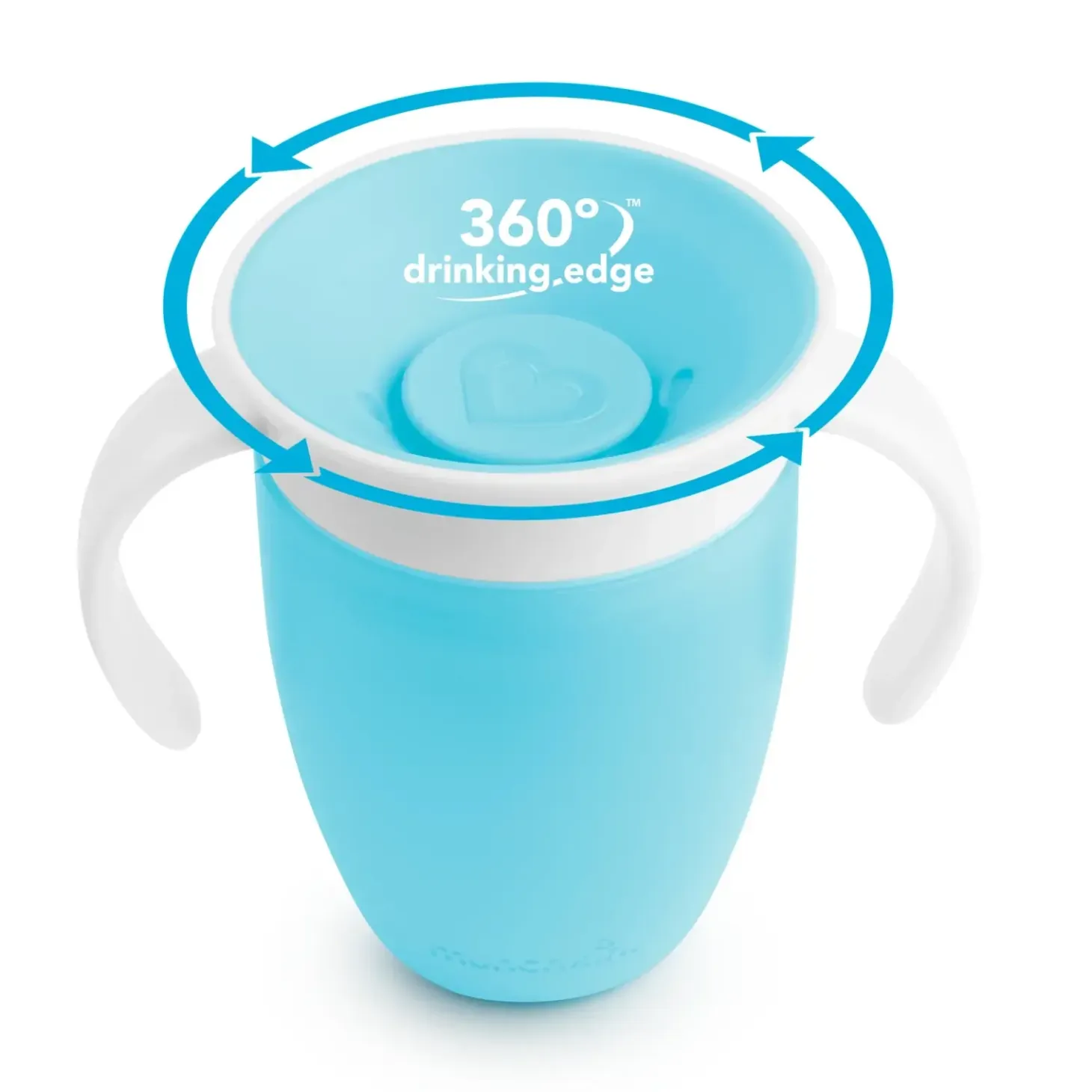 Kubek treningowy z uchwytami Miracle 360°, 207ml - niebieski