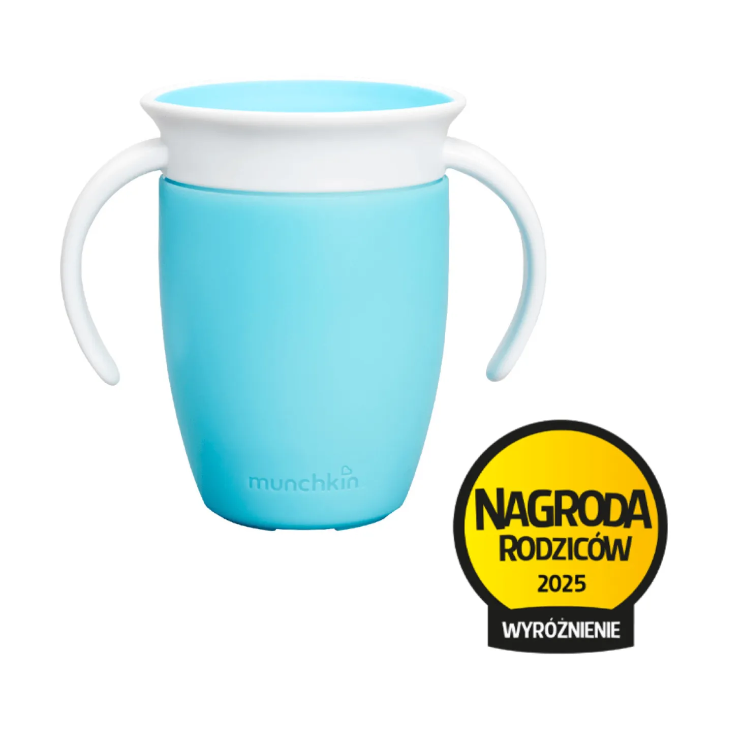 Kubek treningowy z uchwytami Miracle 360°, 207ml - niebieski