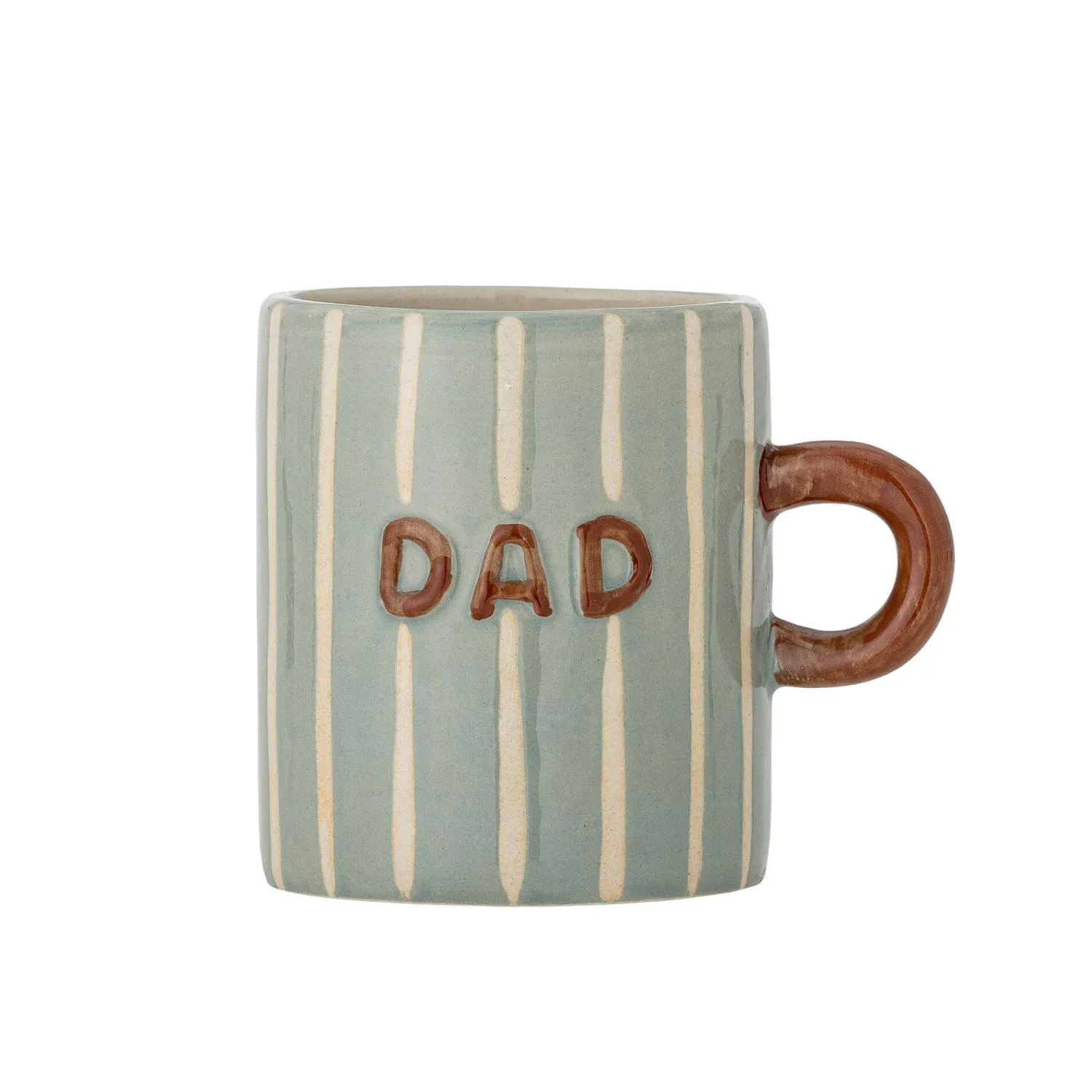Naczynia Dla Dzieci | Bloomingville Mini Kubek z kamionki Cherish DAD - Blue