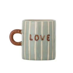 Naczynia Dla Dzieci | Bloomingville Mini Kubek z kamionki Cherish DAD - Blue