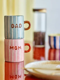 Naczynia Dla Dzieci | Bloomingville Mini Kubek z kamionki Cherish MOM - Rose