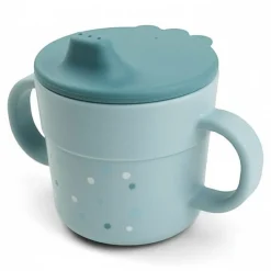Naczynia Dla Dzieci | Done by Deer Kubek z ustnikiem Foodie Happy Dots Blue