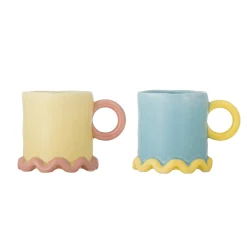 Naczynia Dla Dzieci | Bloomingville Mini Kubki z kamionki - Polly, 2 szt.