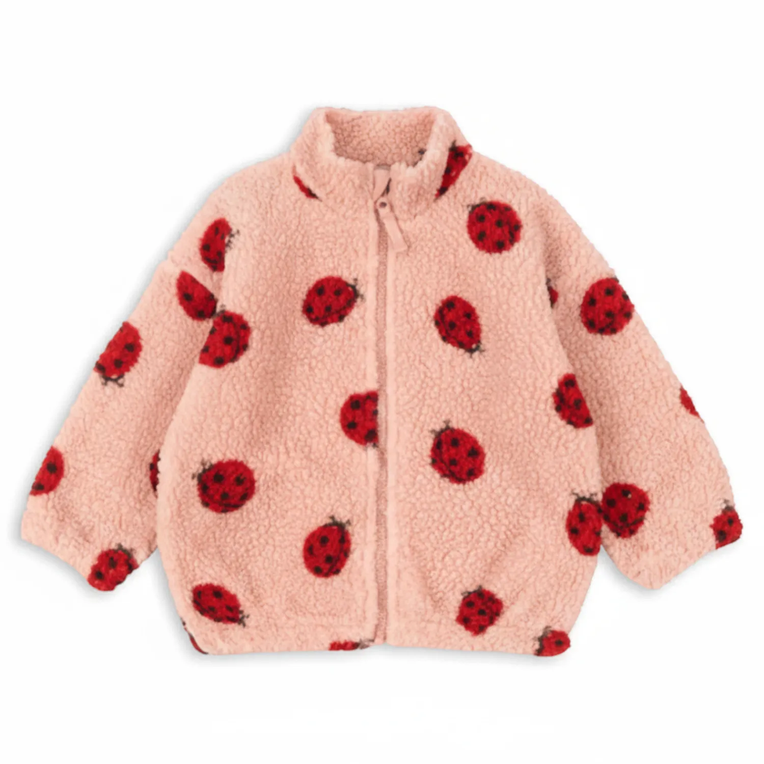 Ubranka Dziecięce | Konges slojd Kurtka pluszowa Jody - ladybug pink