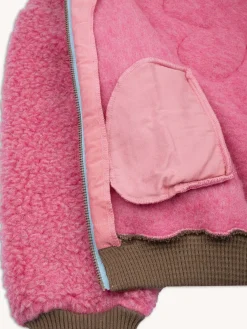 Kurtka wełniana merino - dusty pink