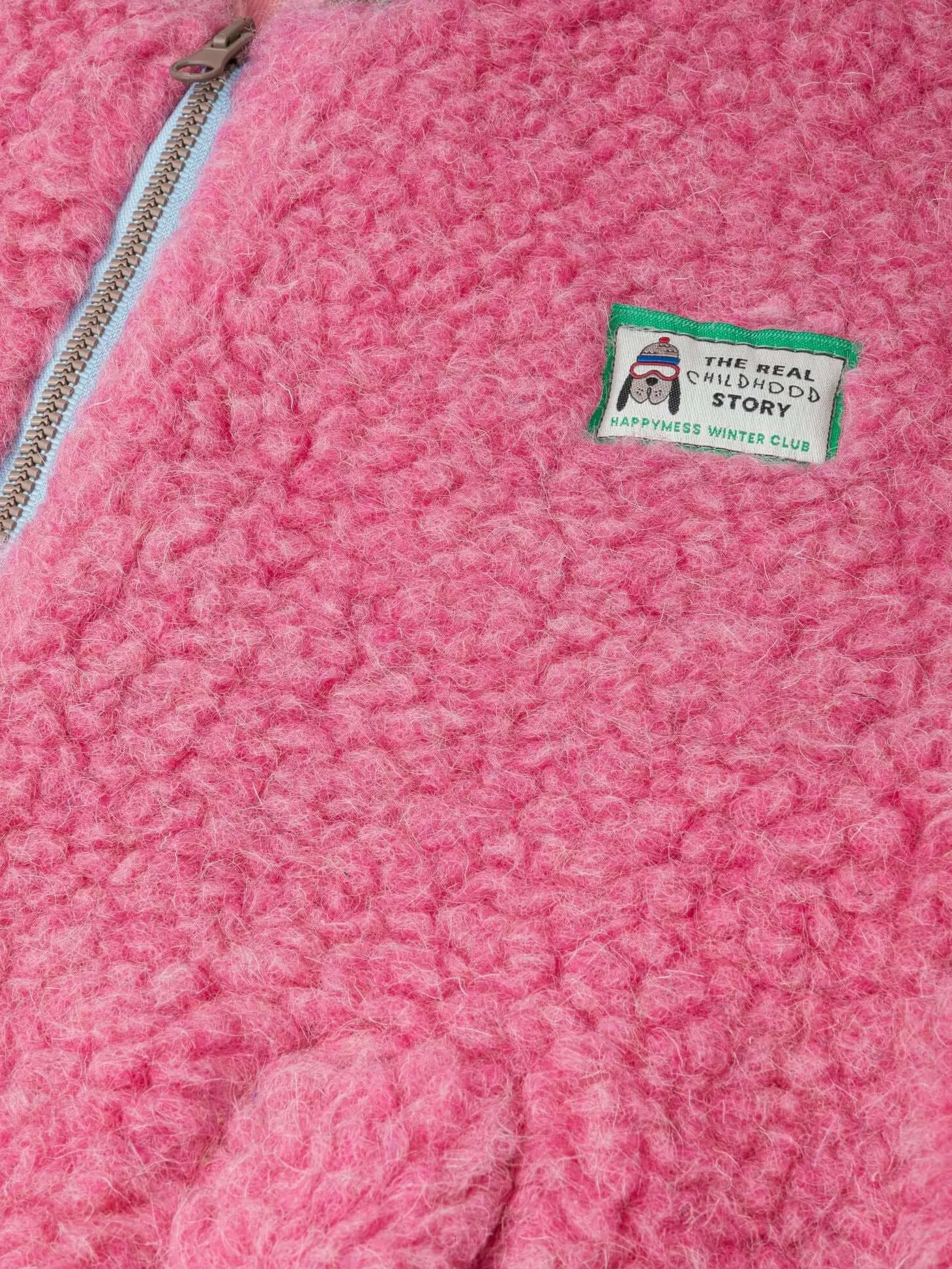 Kurtka wełniana merino - dusty pink