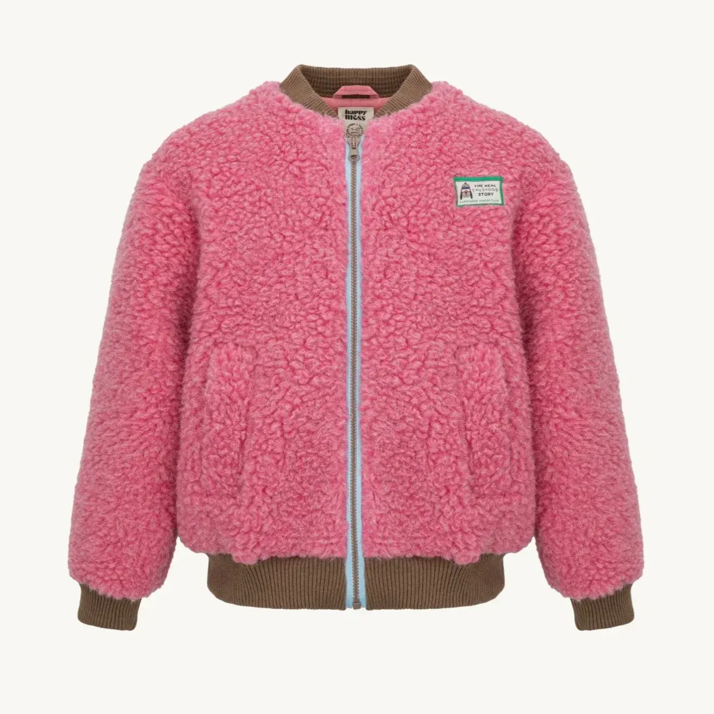 Kurtka wełniana merino - dusty pink