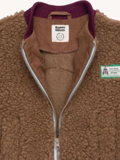 Kurtka wełniana merino - teddy brown