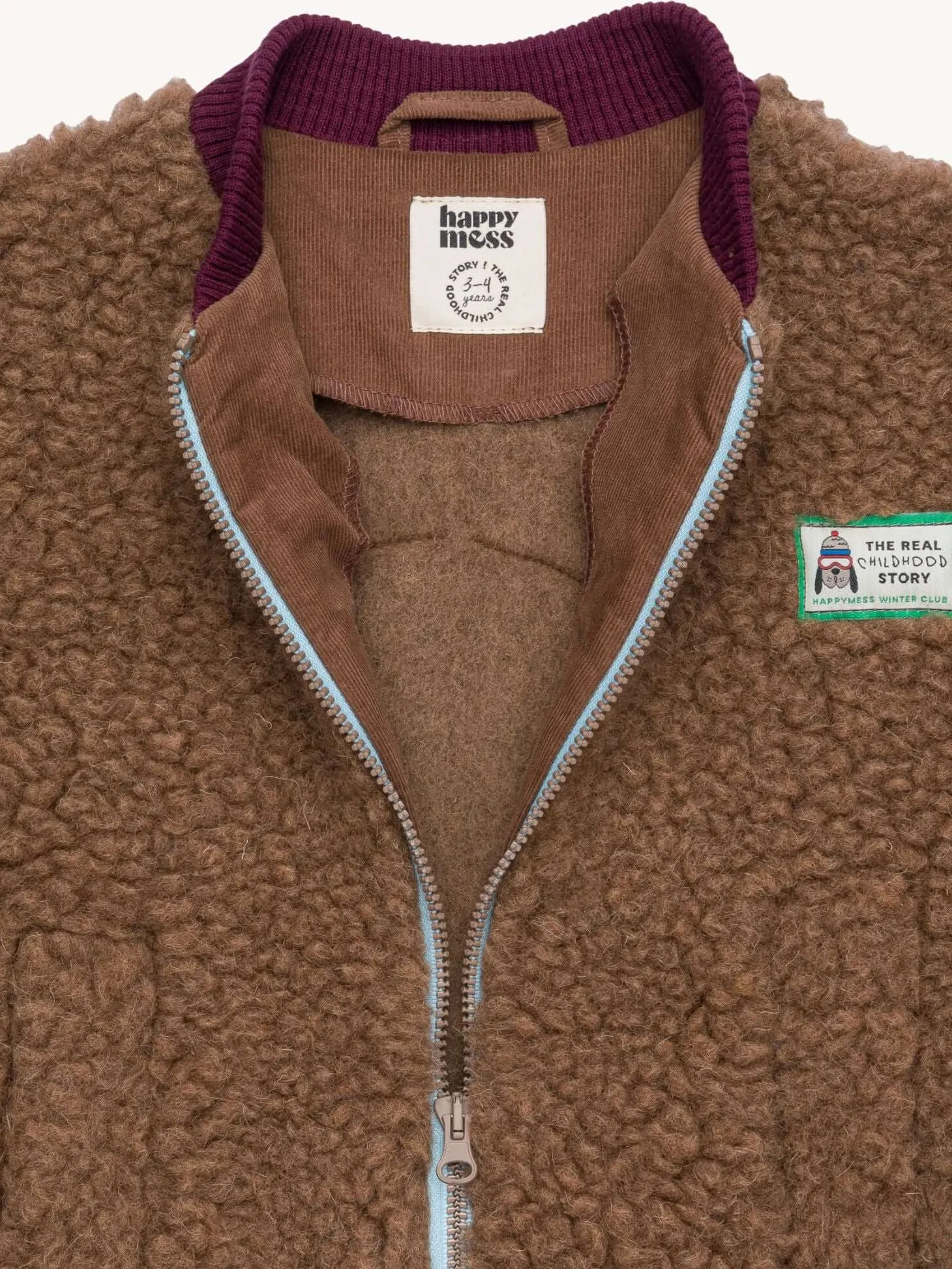 Kurtka wełniana merino - teddy brown