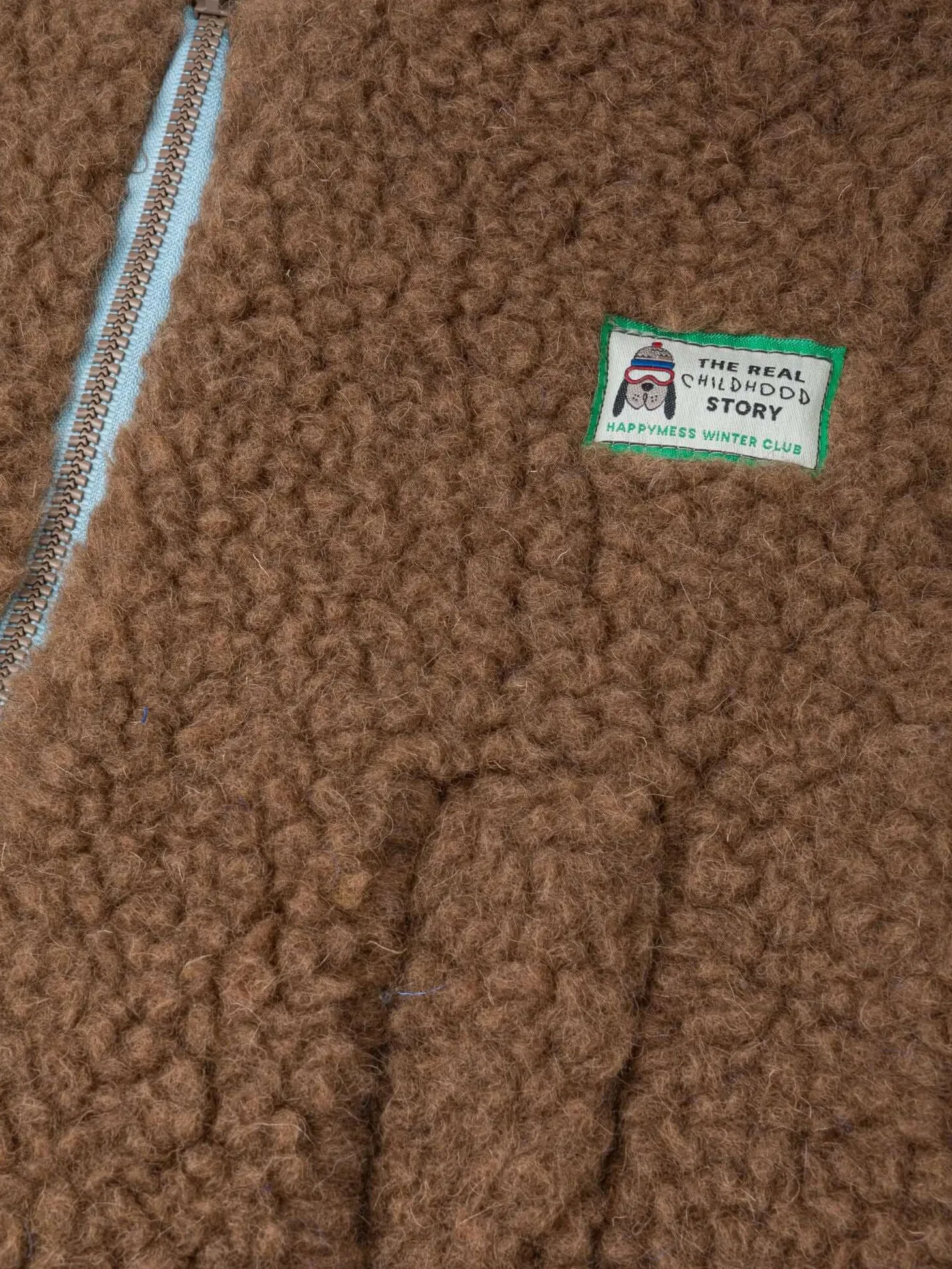 Kurtka wełniana merino - teddy brown