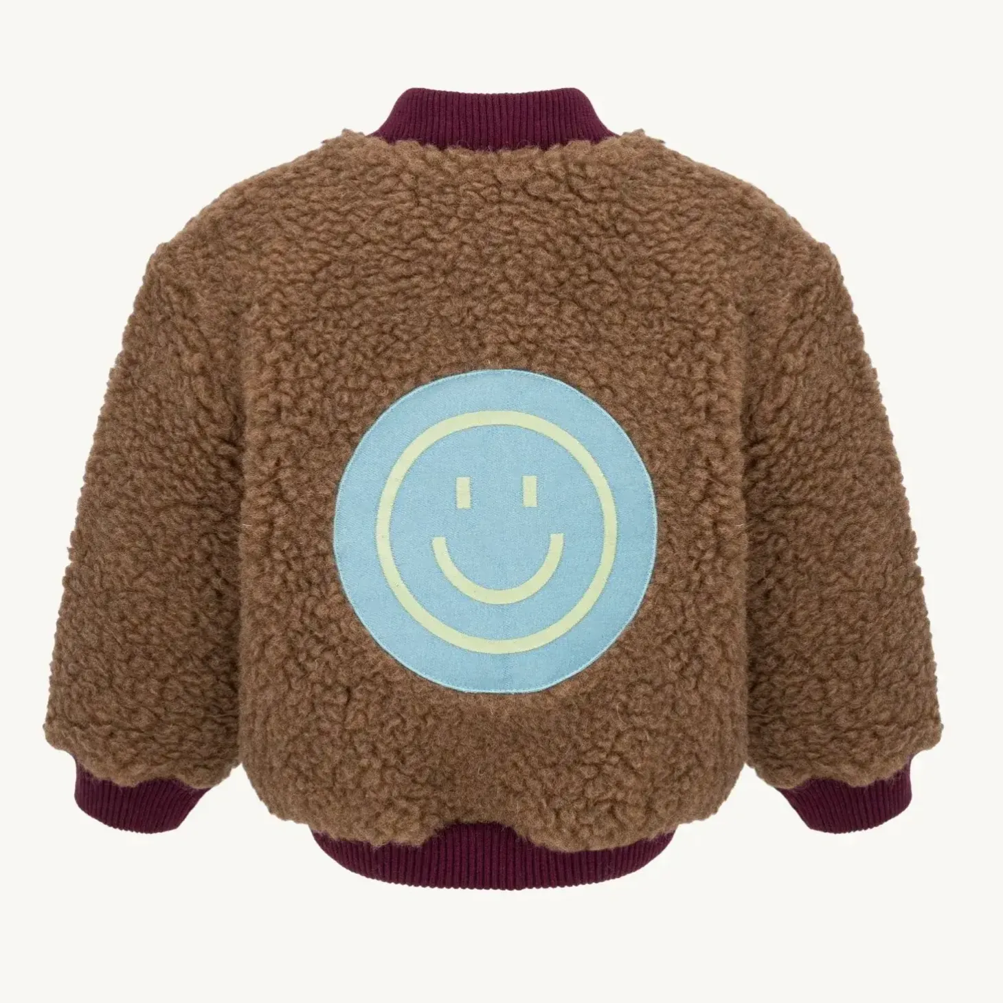 Kurtka wełniana merino - teddy brown