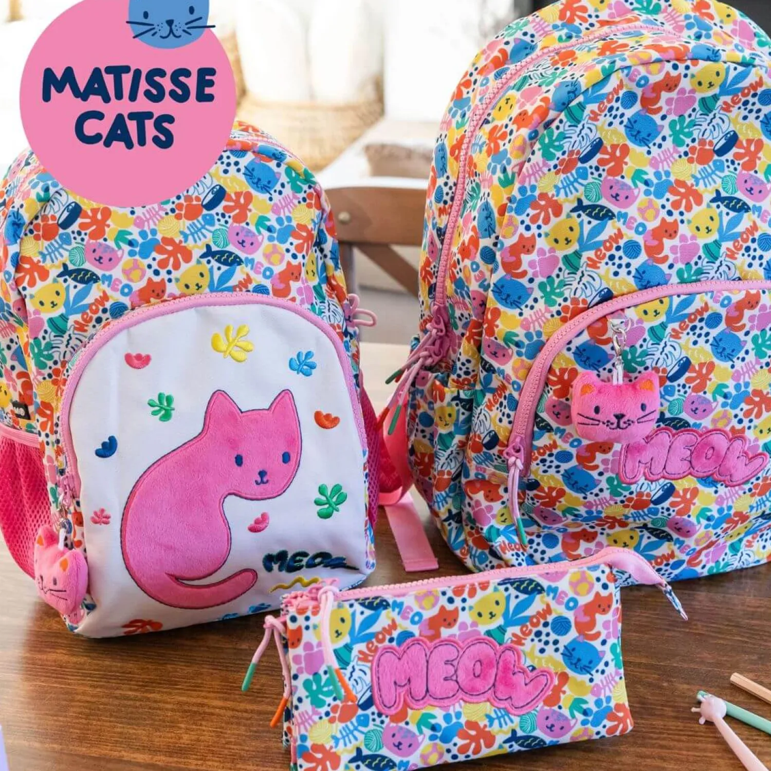 6 Lat+|3 Lata + | Miquelrius Kwadratowy piórnik dwukomorowy - Matisse Cat