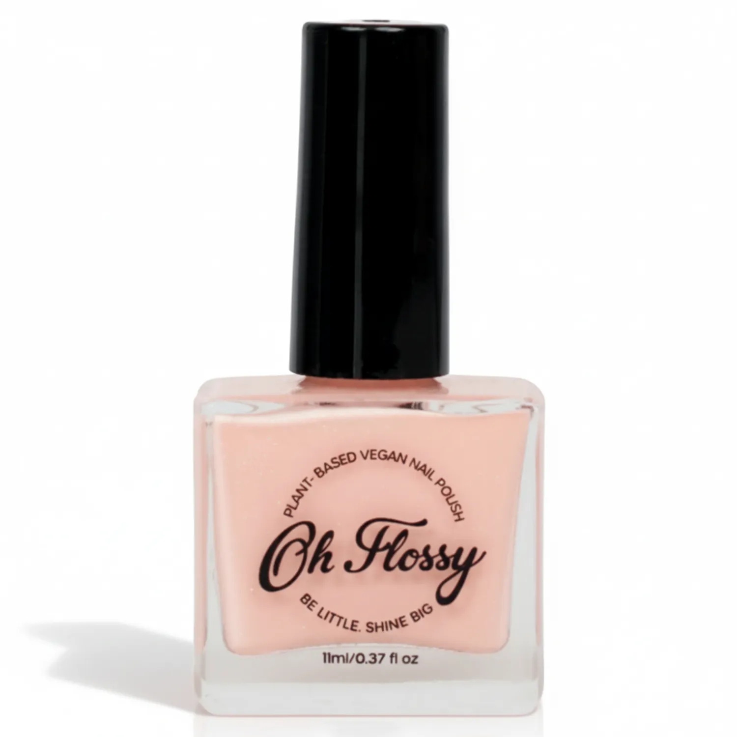 Naturalne Kosmetyki | Oh Flossy Lakier do paznokci Peach, 12 ml, bio brokat, roślinna formuła