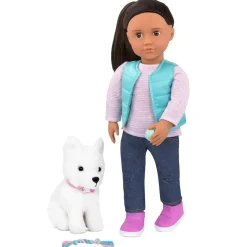 Lalki|6 Lat+ | OurGeneration Lalka CASSIE 46cm – ze szczeniakiem rasy Samoyed