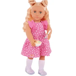 7 Lat+|8 Lat+ | OurGeneration Lalka GILLIAN 46cm - z koczkami i piżamką w komplecie