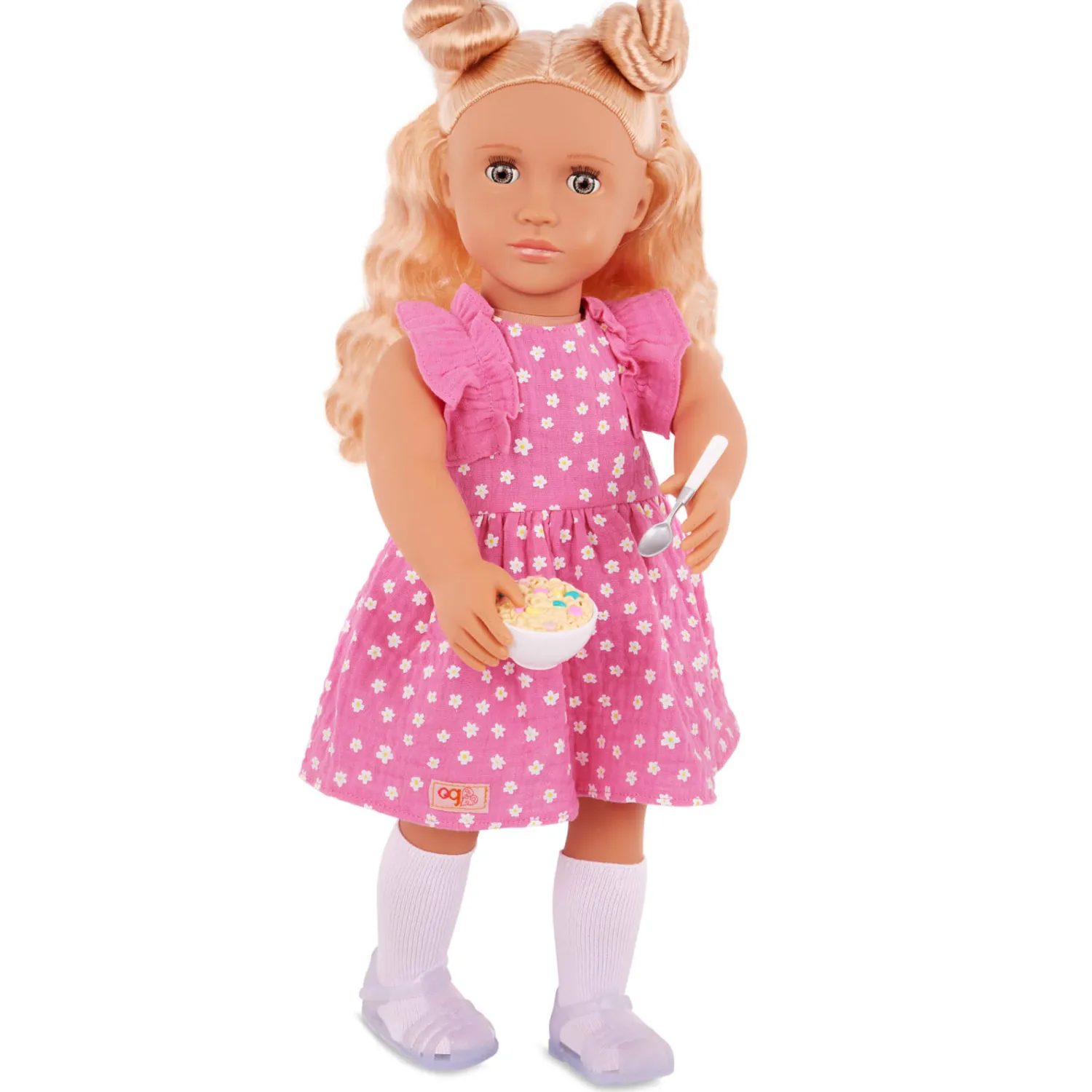 7 Lat+|8 Lat+ | OurGeneration Lalka GILLIAN 46cm - z koczkami i piżamką w komplecie