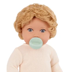 6 Lat+|3 Lata + | LullaBaby Lalka niemowlę chłopiec z włosami i smoczkiem, w dwuczęściowym ubranku - blondyn
