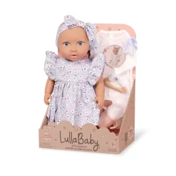 6 Lat+|3 Lata + | LullaBaby Lalka niemowlę w sukience i opasce, z dodatkowymi śpioszkami i kubkiem niekapkiem