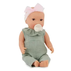 2 Lata +|Lalki | LullaBaby Lalka niemowlę ze smoczkiem, w muślinowym ubranku i opasce