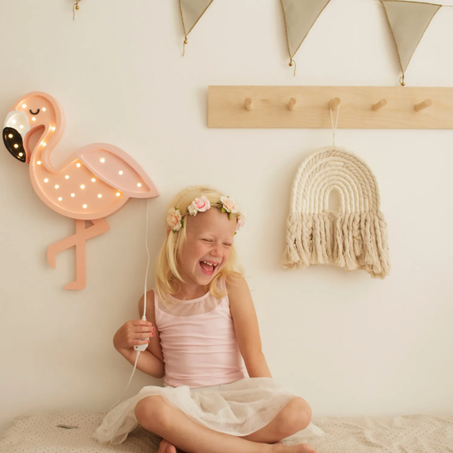 Dekoracje Dziecięce|Lampki Nocne | Little Lights Lampa Flaming PASTEL SHRIMP