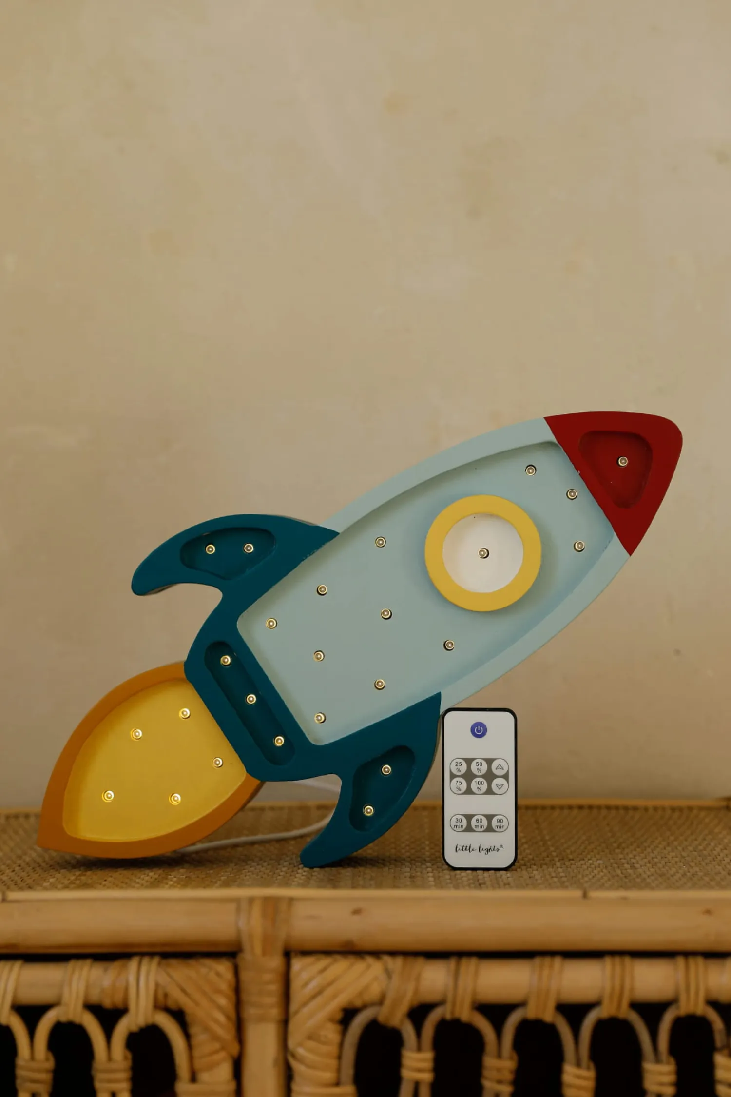 Dekoracje Dziecięce|Lampki Nocne | Little Lights Lampa Rakieta TEAL