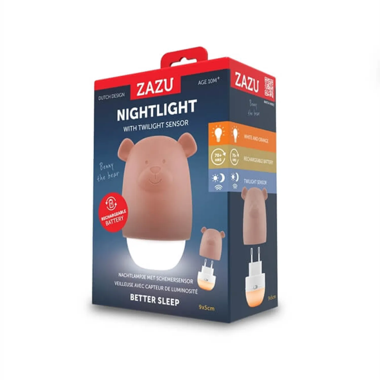 Lampki Nocne|Lampki Nocne | Zazu Lampka nocna dla dzieci do kontaktu BENNY Brown