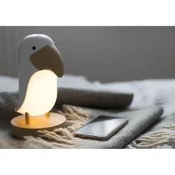 Lampki Nocne|Lampki Nocne | Rabbit&Friends Lampka z głośnikiem- Maskonur biały