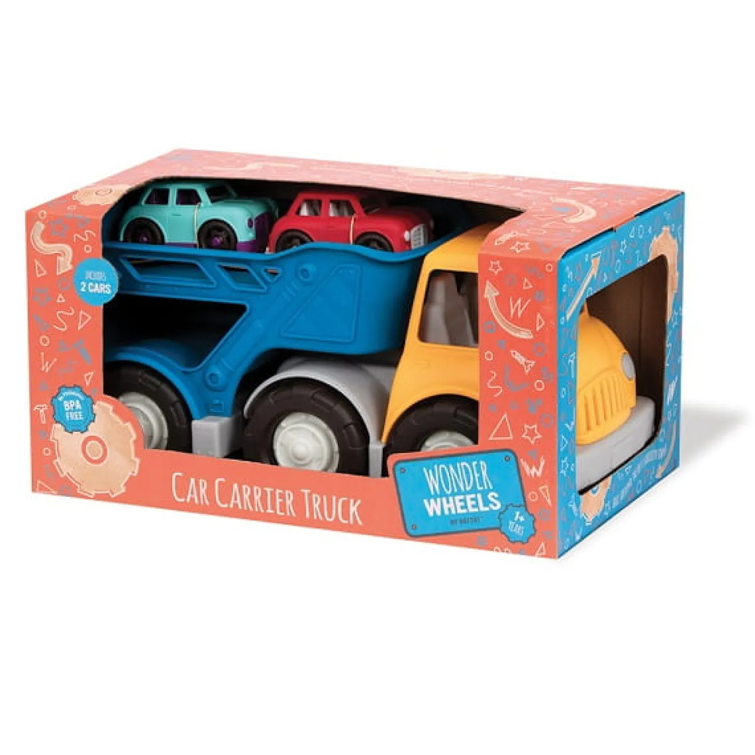 12M+|3 Lata + | Wonder Wheels Laweta z autkami – Car Carrier