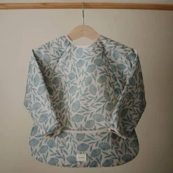 Metoda Blw|Śliniaki | Mushie Śliniak z długim rękawem – Blue Flowers