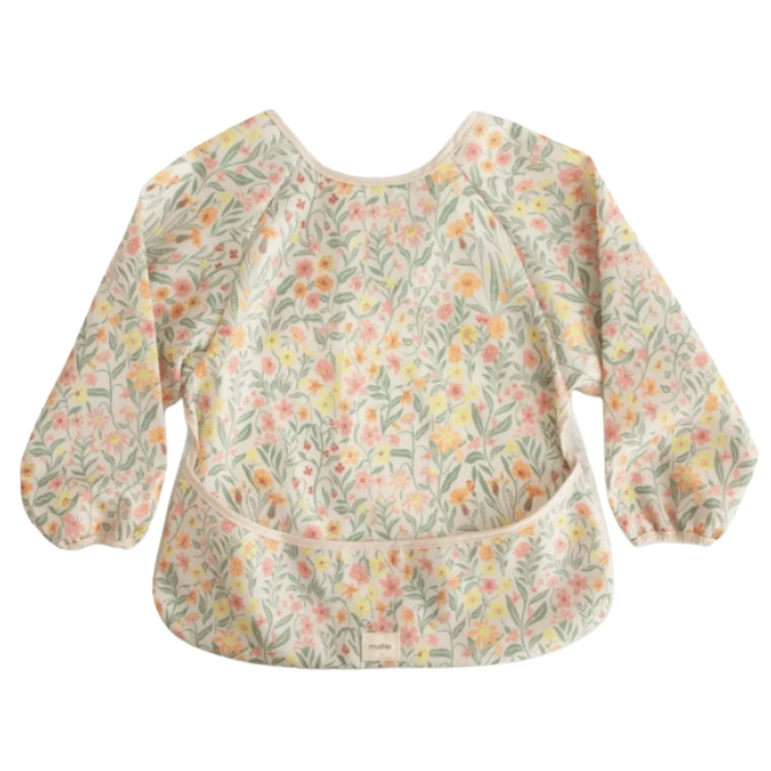 Metoda Blw|Śliniaki | Mushie Śliniak z długim rękawem - Pastel Blooms