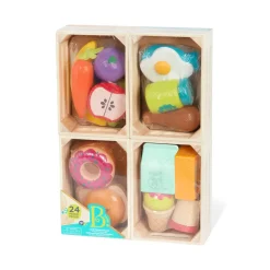 3 Lata +|2 Lata + | B.Toys Little Foodie Groups – drewniane skrzyneczki z produktami spożywczymi