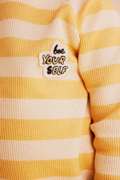 Ubranka Dziecięce | Dear Sophie Longsleeve wafelek - żółte pasy