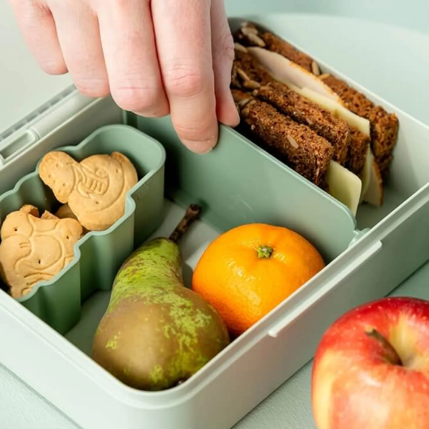 Lunchbox dla dziecka z podziałką Playground Green
